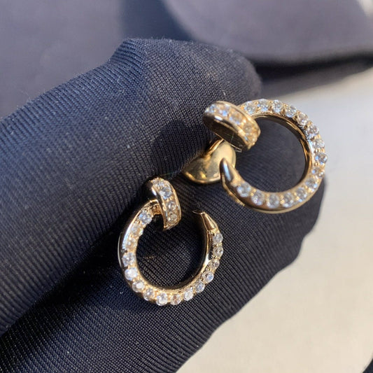 [⭐Hinora Jewelry]JUSTE EARRINGS GOLD DIAMONDS