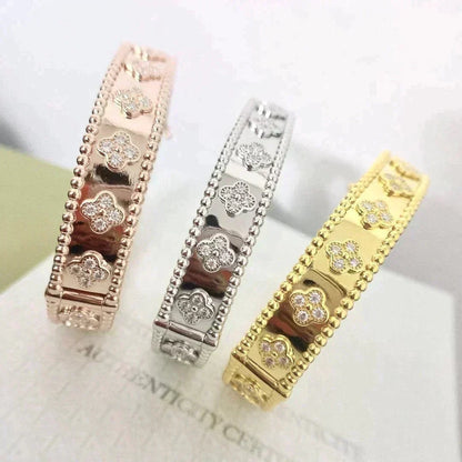 [⭐Hinora Jewelry]CLOVER BRACELET 8MM DIAMONDS