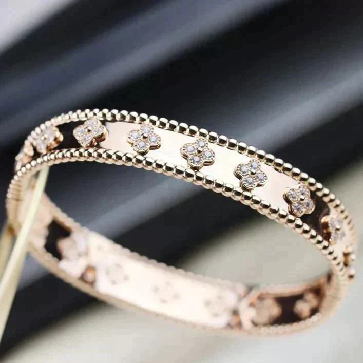 [⭐Hinora Jewelry]CLOVER BRACELET 8MM DIAMONDS