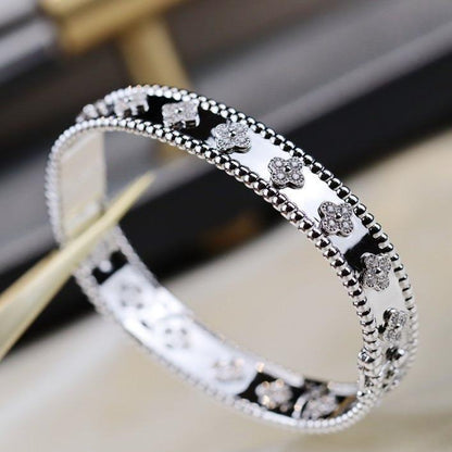 [⭐Hinora Jewelry]CLOVER BRACELET 8MM DIAMONDS