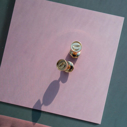[⭐Hinora Jewelry]LOVE EARRINGS PINK GOLD 10MM