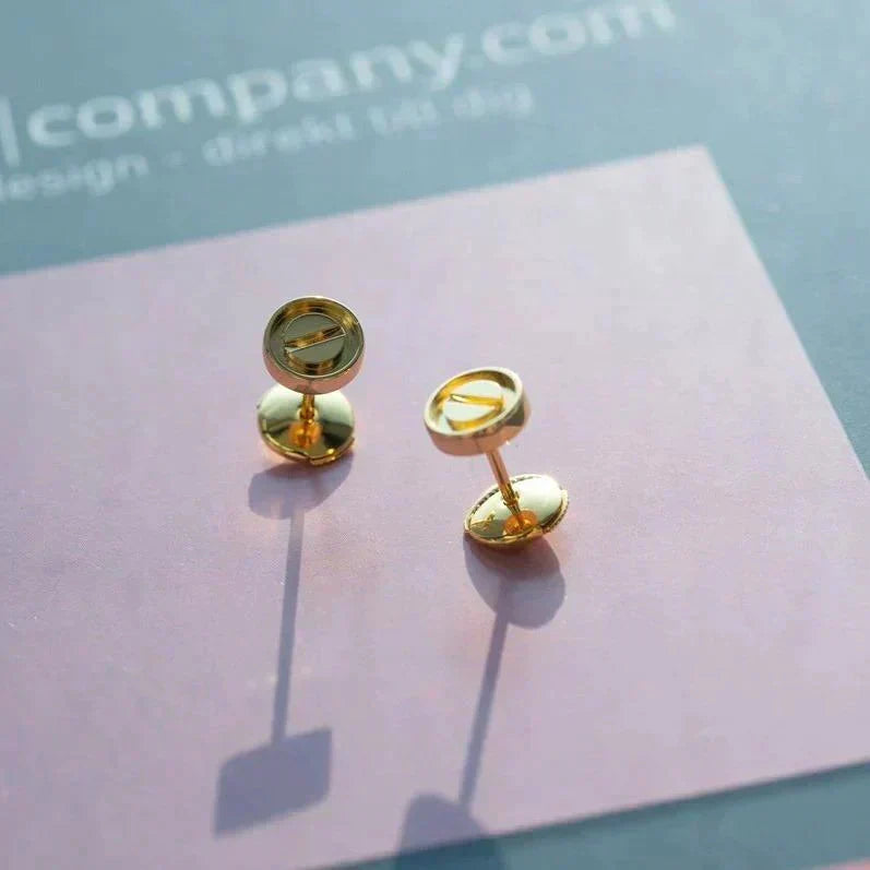 [⭐Hinora Jewelry]LOVE EARRINGS GOLD 10MM