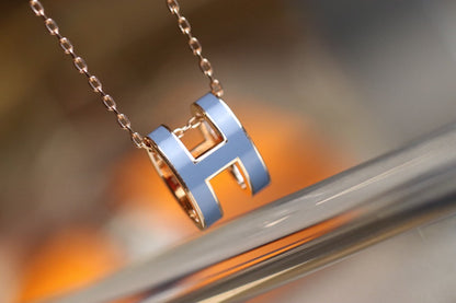 [⭐Hinora Jewelry]POP H PEDANT PINK GOLD