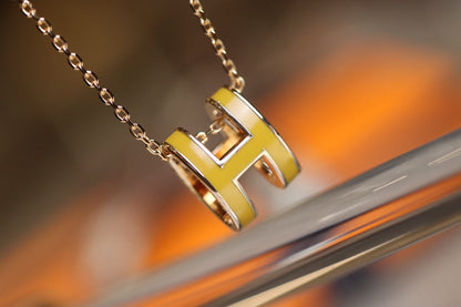 [⭐Hinora Jewelry]POP H PEDANT PINK GOLD