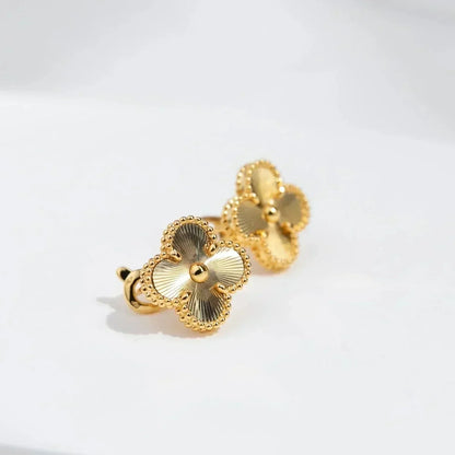 [⭐Hinora Jewelry]CLOVER MEDIUM 1 MOTIFS LASER EARRINGS