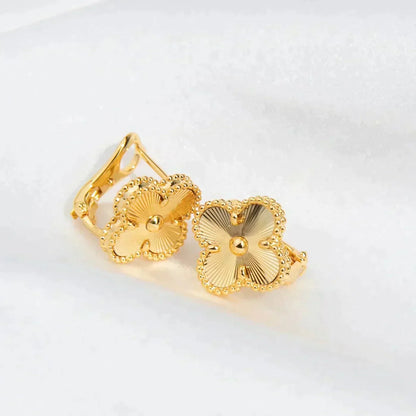 [⭐Hinora Jewelry]CLOVER MEDIUM 1 MOTIFS LASER EARRINGS