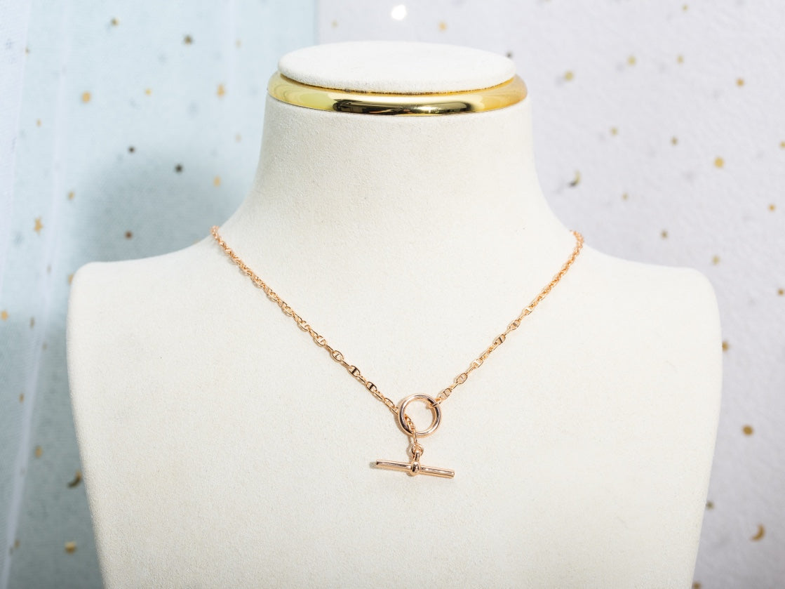 [⭐Hinora Jewelry]ECHAPPEE NECKLACE PINK GOLD