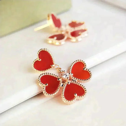 [⭐Hinora Jewelry]SWEET CLOVER CARNELIAN EARRINGS