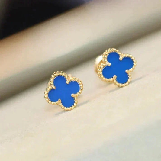 [⭐Hinora Jewelry]CLOVER MINI 9.5MM TURQUOISE EARRINGS