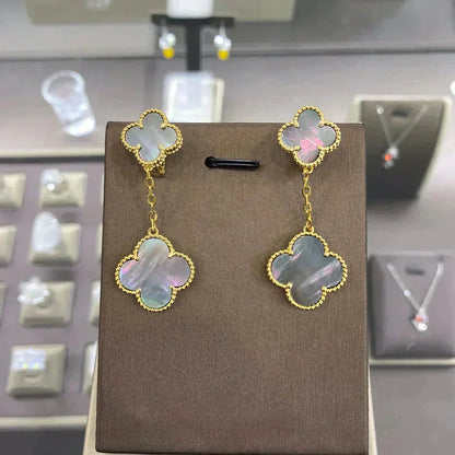 [⭐Hinora Jewelry]CLOVER 2 MOTIFS  EARRINGS (MULTIPLE CHOICESC