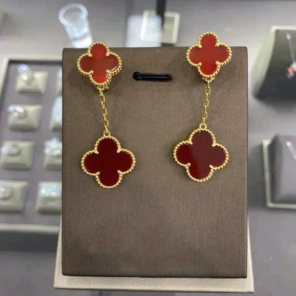 [⭐Hinora Jewelry]CLOVER 2 MOTIFS  EARRINGS (MULTIPLE CHOICESC