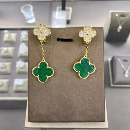 [⭐Hinora Jewelry]CLOVER  2 MOTIFS  DIAMOND  EARRINGS (MULTIPLE CHOICESç´