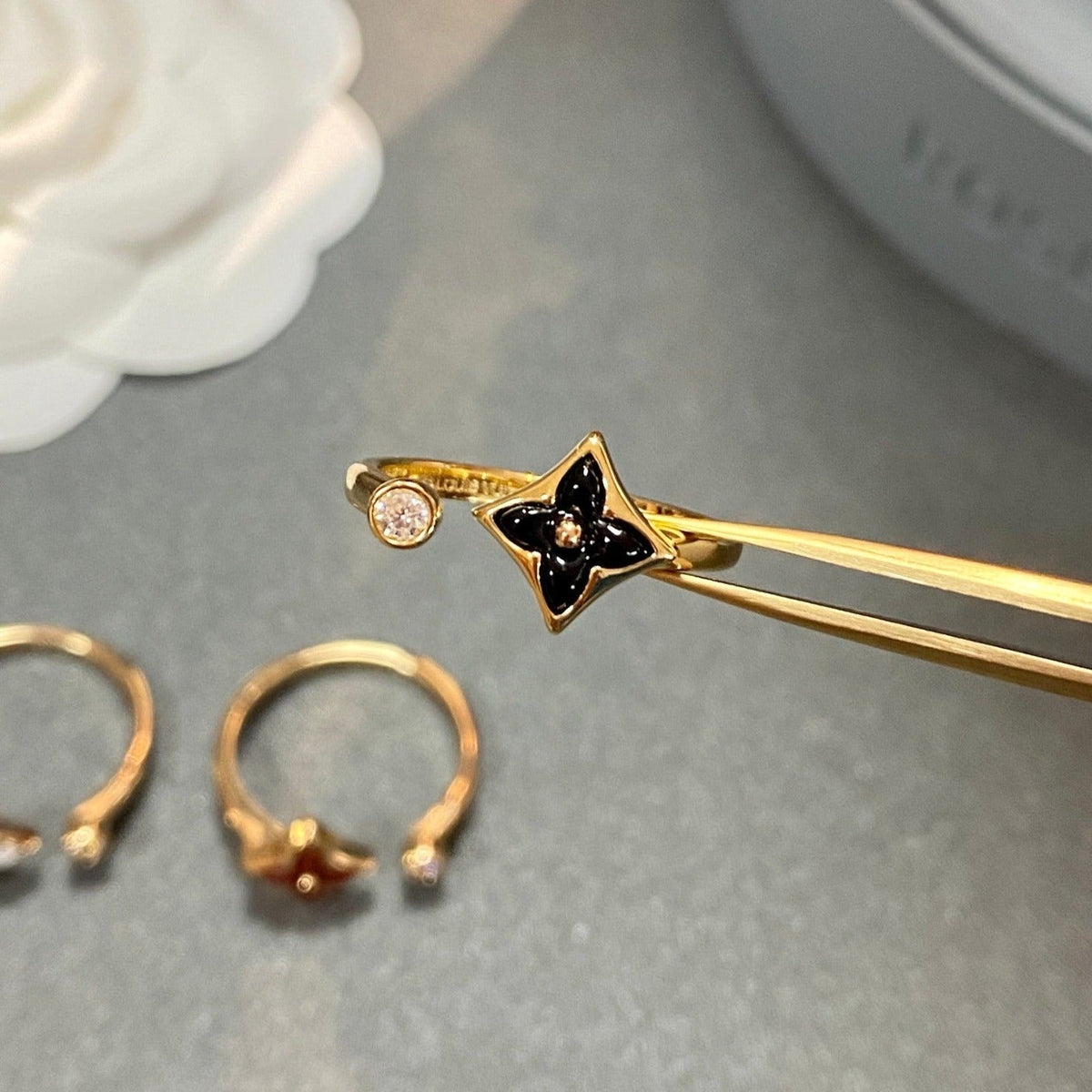 [⭐Hinora Jewelry]STAR 1 DIAMOND OPEN RING