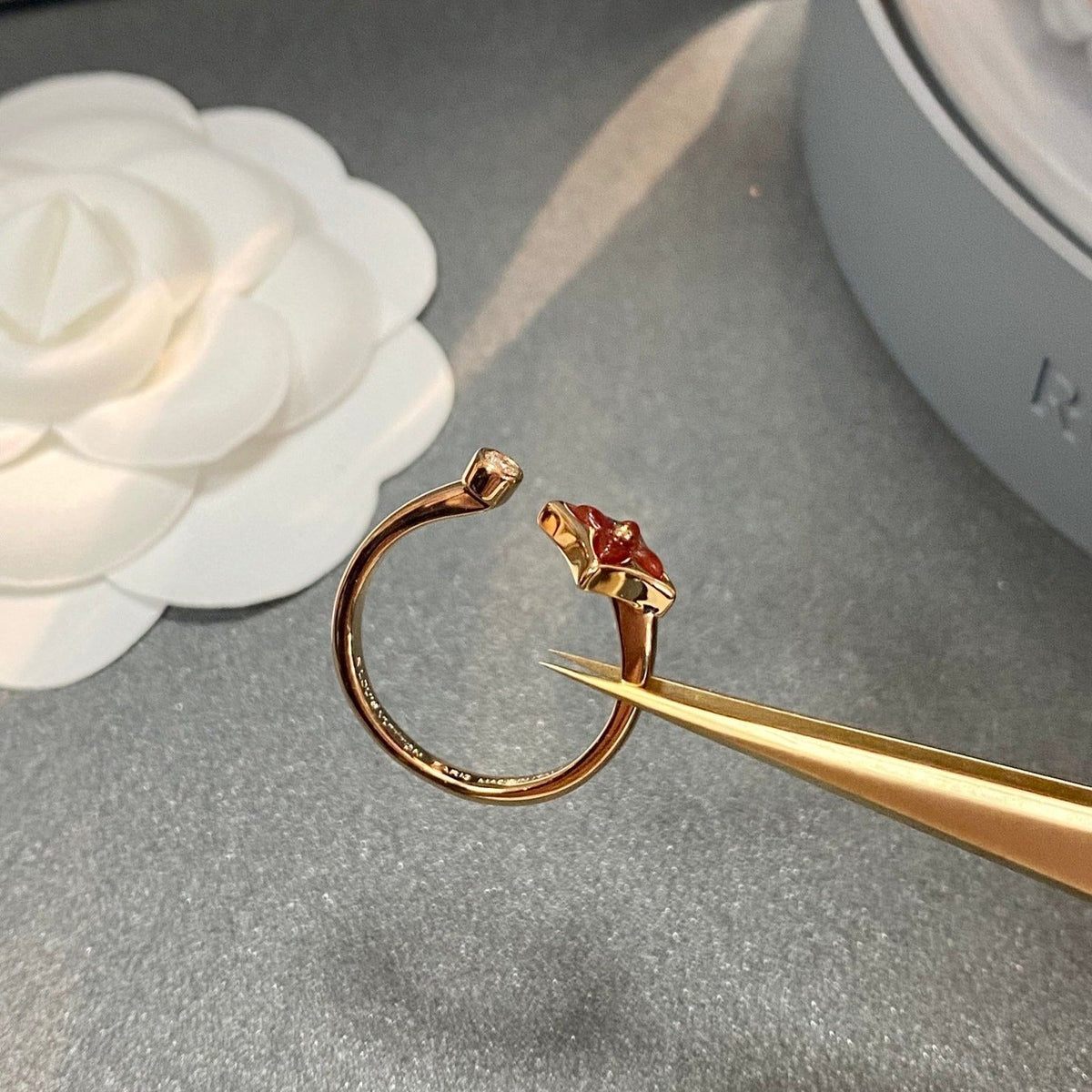 [⭐Hinora Jewelry]STAR 1 DIAMOND OPEN RING