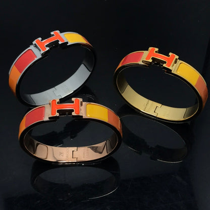 [⭐Hinora Jewelry]H BRACELET ORANGE RAINBOW CERAMIC