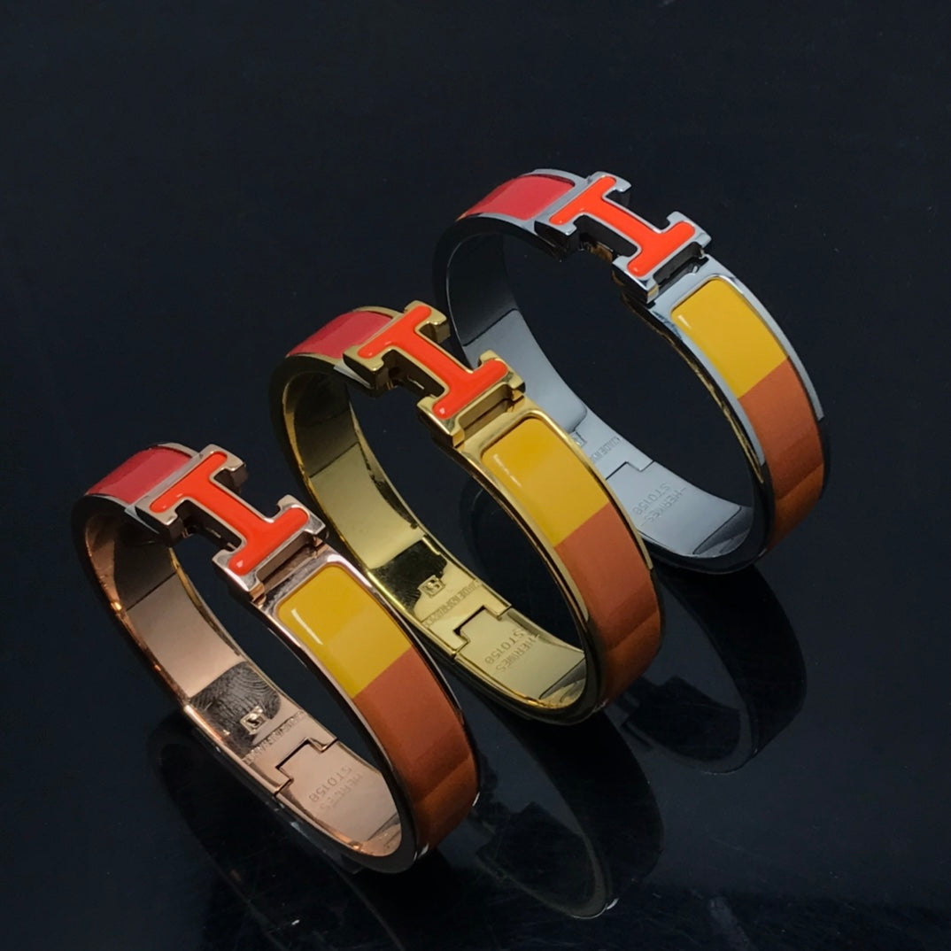 [⭐Hinora Jewelry]H BRACELET ORANGE RAINBOW CERAMIC