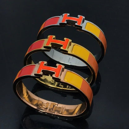 [⭐Hinora Jewelry]H BRACELET ORANGE RAINBOW CERAMIC