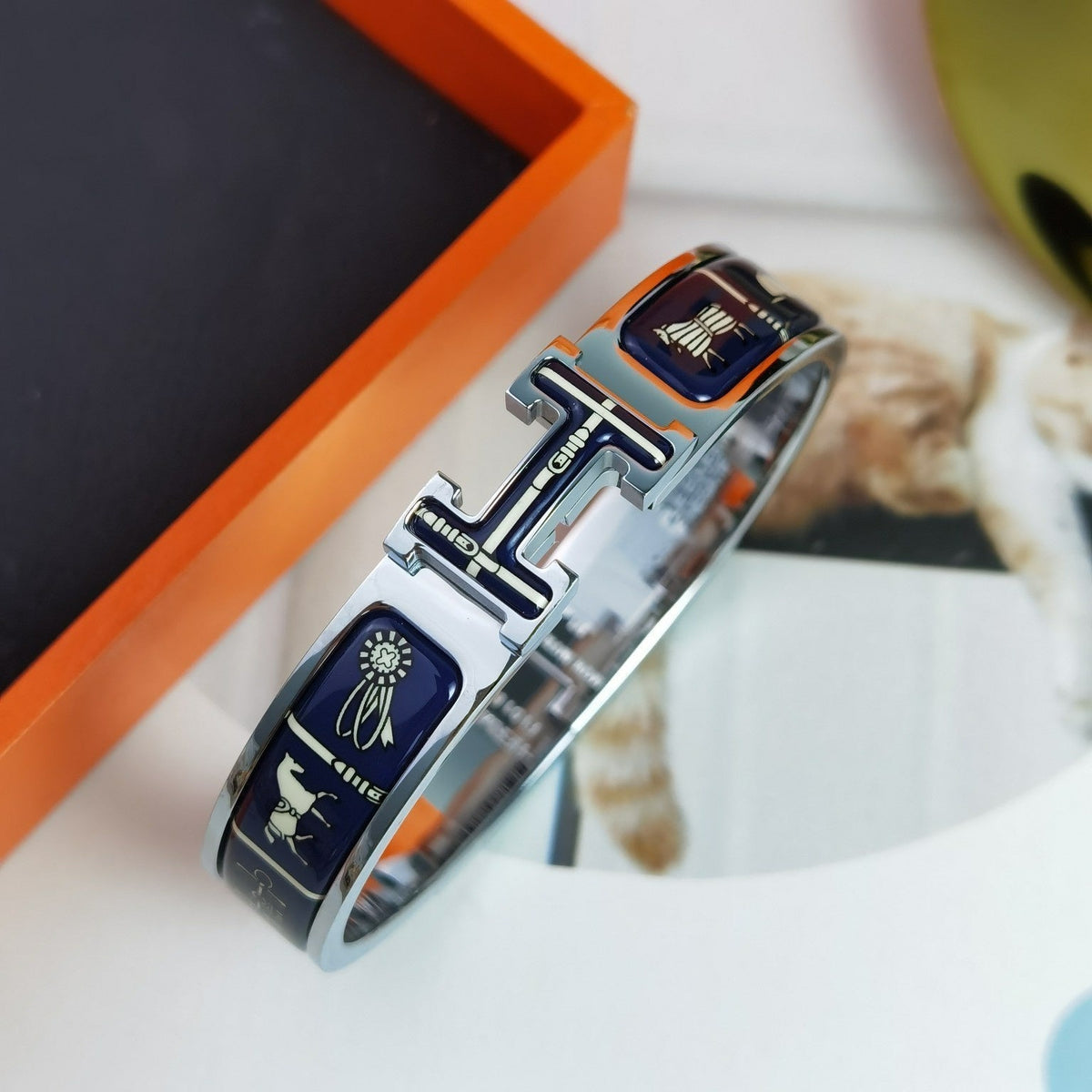 [⭐Hinora Jewelry]H COUVERTURES DARK BLUE BRACELET