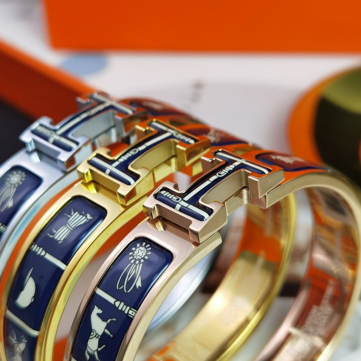 [⭐Hinora Jewelry]H COUVERTURES DARK BLUE BRACELET