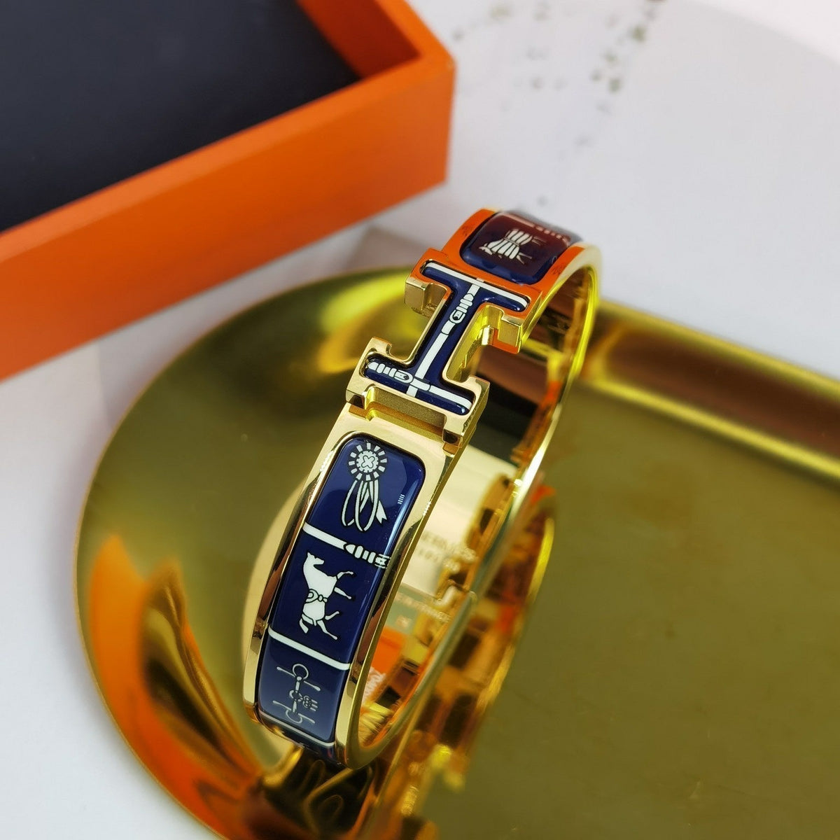 [⭐Hinora Jewelry]H COUVERTURES DARK BLUE BRACELET