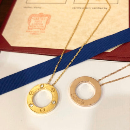 [⭐Hinora Jewelry]LOVE NECKLACE 16MM 3 DIAMONDS
