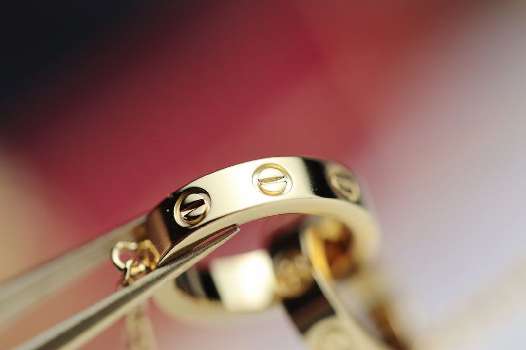 [⭐Hinora Jewelry]LOVE NECKLACE DOUBLE RING GOLD