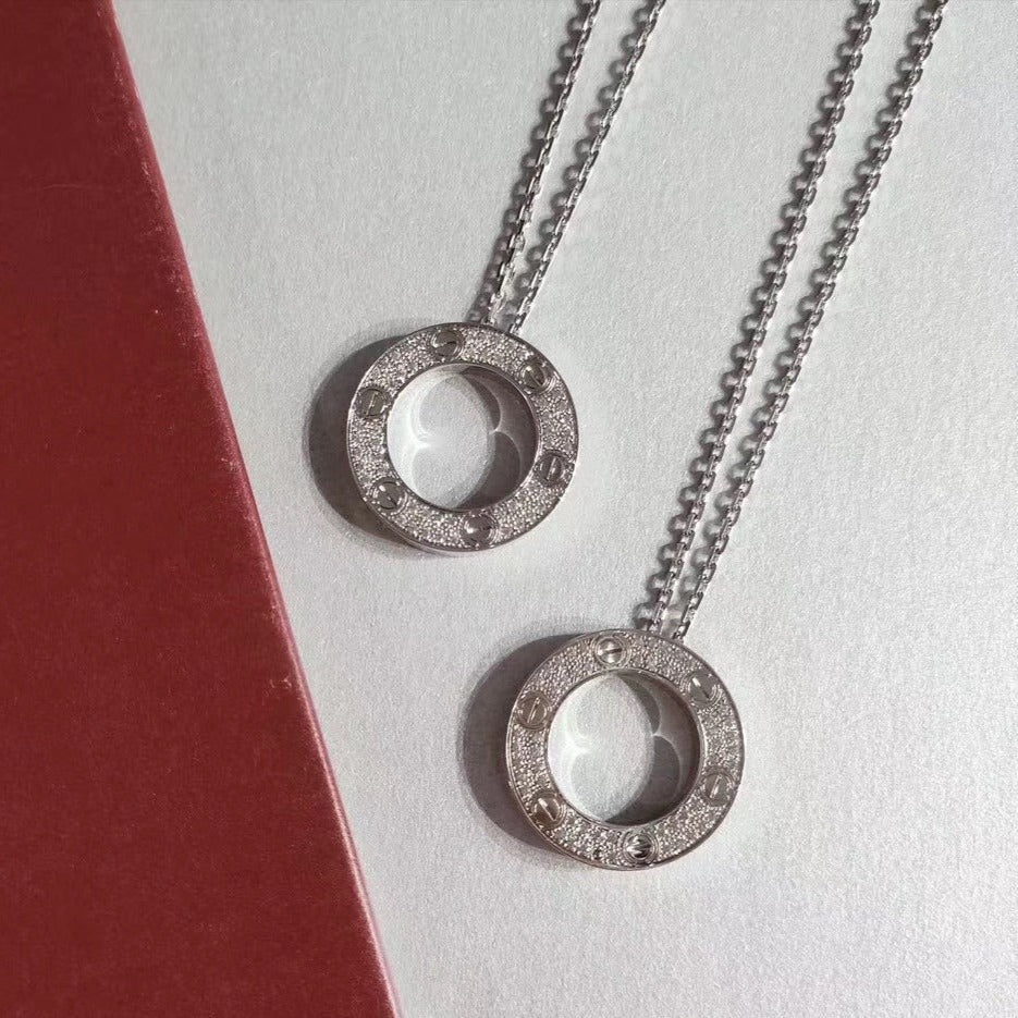 [⭐Hinora Jewelry]LOVE NECKLACE ADJUSTABLE SILVER