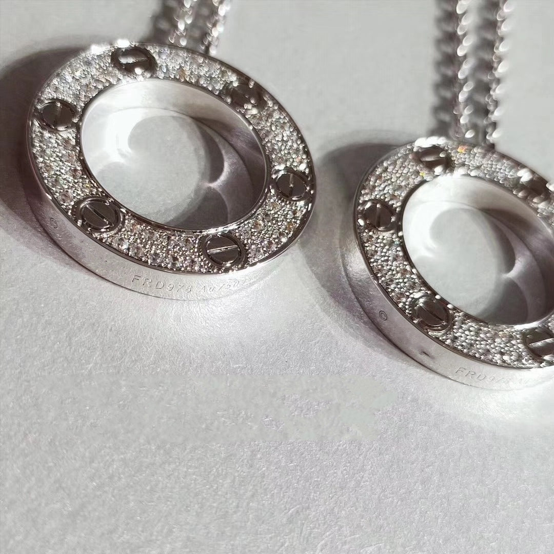 [⭐Hinora Jewelry]LOVE NECKLACE ADJUSTABLE SILVER