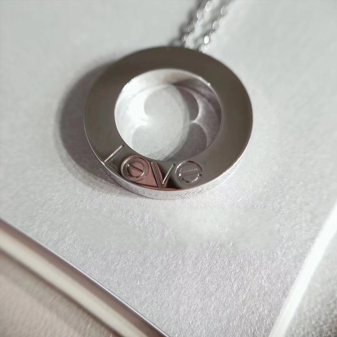 [⭐Hinora Jewelry]LOVE NECKLACE ADJUSTABLE SILVER