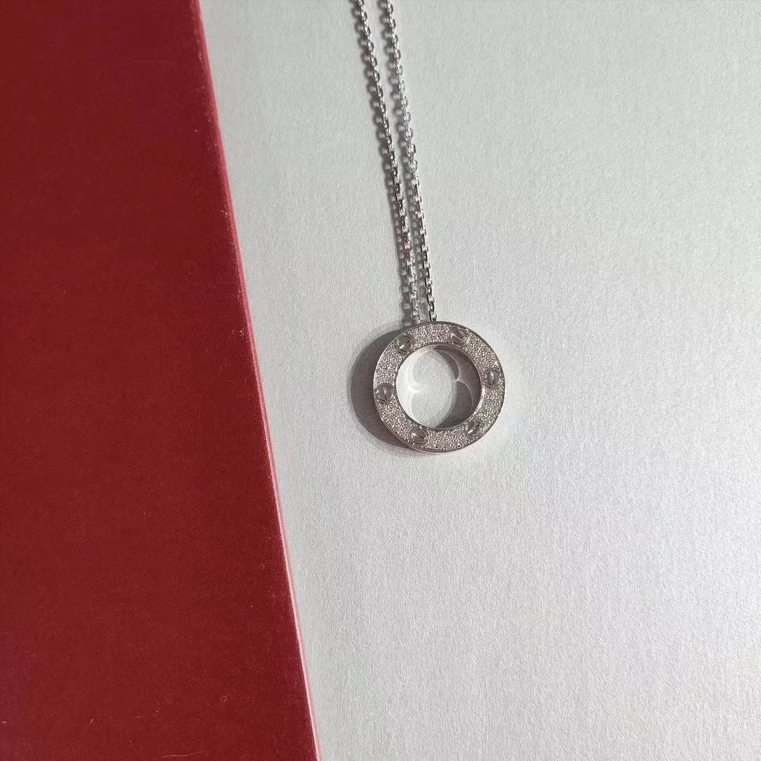 [⭐Hinora Jewelry]LOVE NECKLACE ADJUSTABLE SILVER