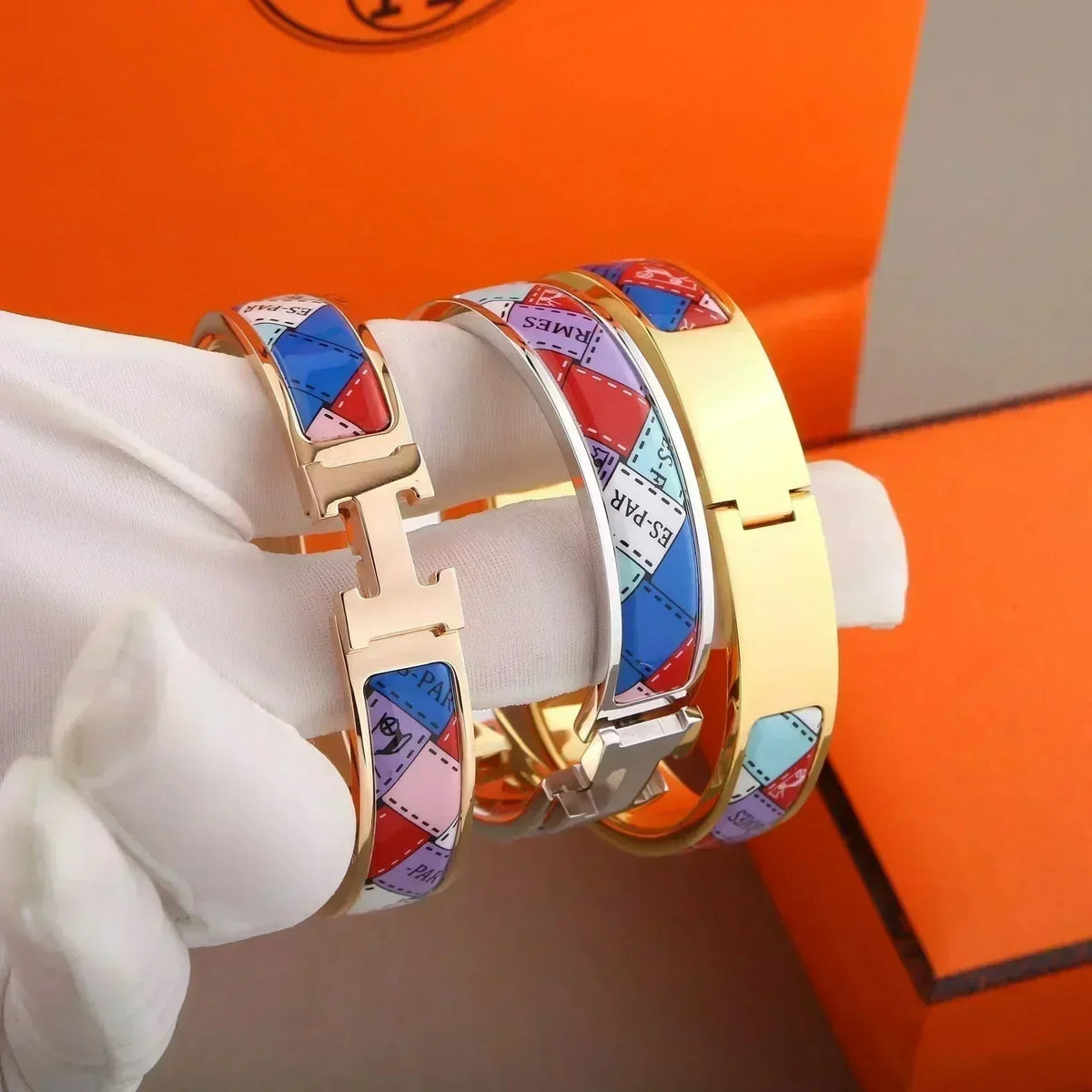 [⭐Hinora Jewelry]H BRACELET DOTTED BORDER 12MM