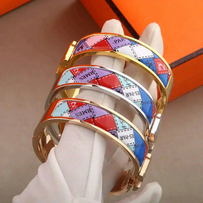 [⭐Hinora Jewelry]H BRACELET DOTTED BORDER 12MM