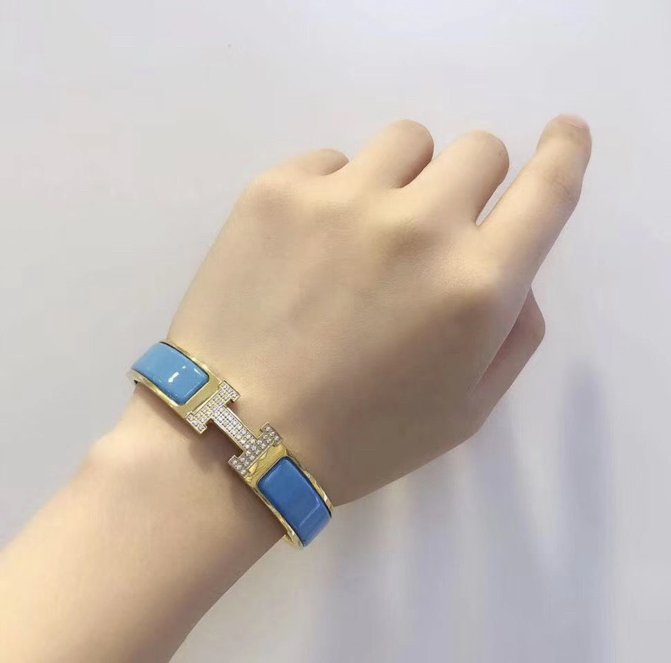[⭐Hinora Jewelry]H CLOUD BLUE BRACELET GOLD DIAMOND