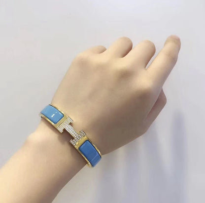 [⭐Hinora Jewelry]H CLOUD BLUE BRACELET GOLD DIAMOND