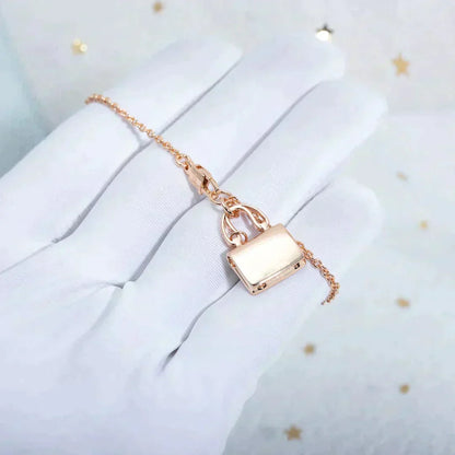 [⭐Hinora Jewelry]AMULETTE PEDANT ROSE GOLD NECKLACE