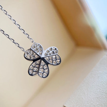 [⭐Hinora Jewelry]CLOVER DIAMOND NECKLACE SILVER