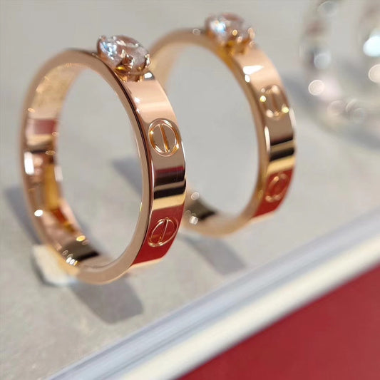 [⭐Hinora Jewelry]LOVE RING 3.6MM 1 BIG DIAMOND