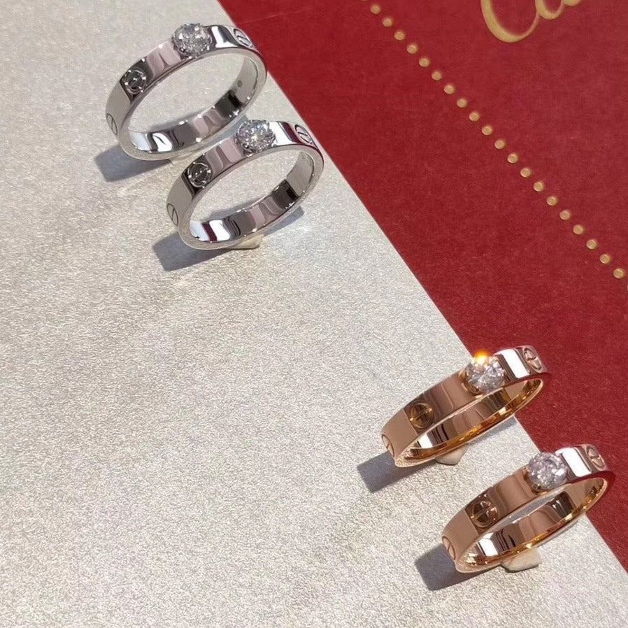 [⭐Hinora Jewelry]LOVE RING 3.6MM 1 BIG DIAMOND