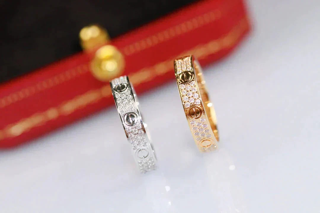[⭐Hinora Jewelry]LOVE RING 3.6MM DIAMOND PAVED