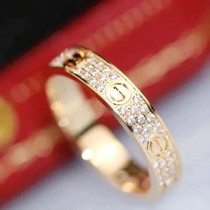 [⭐Hinora Jewelry]LOVE RING 3.6MM DIAMOND PAVED
