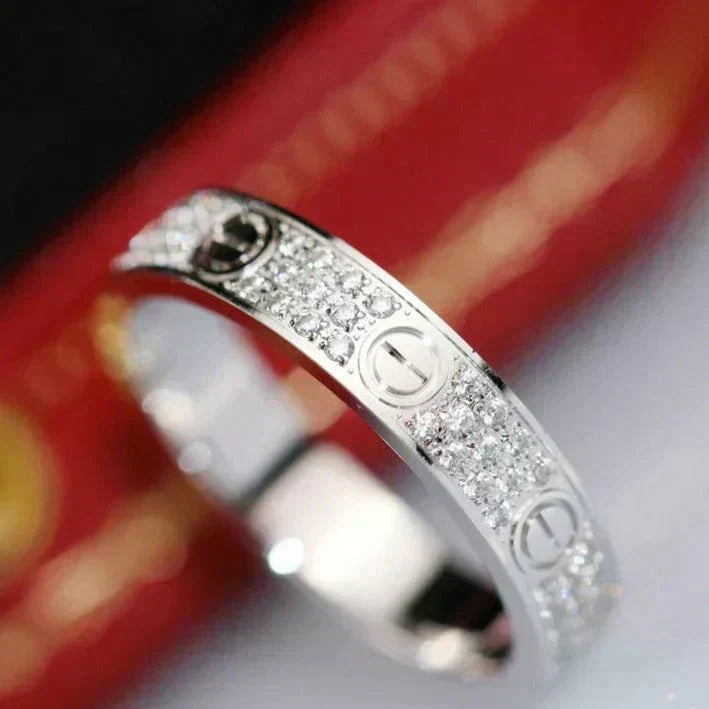 [⭐Hinora Jewelry]LOVE RING 3.6MM DIAMOND PAVED