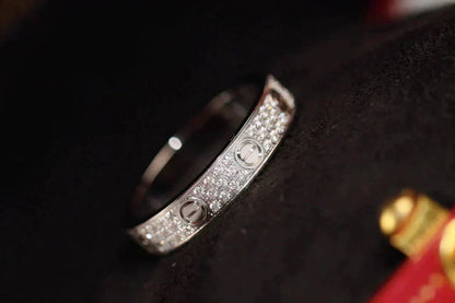 [⭐Hinora Jewelry]LOVE RING 3.6MM DIAMOND PAVED