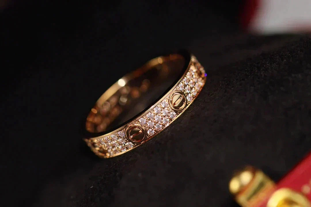 [⭐Hinora Jewelry]LOVE RING 3.6MM DIAMOND PAVED