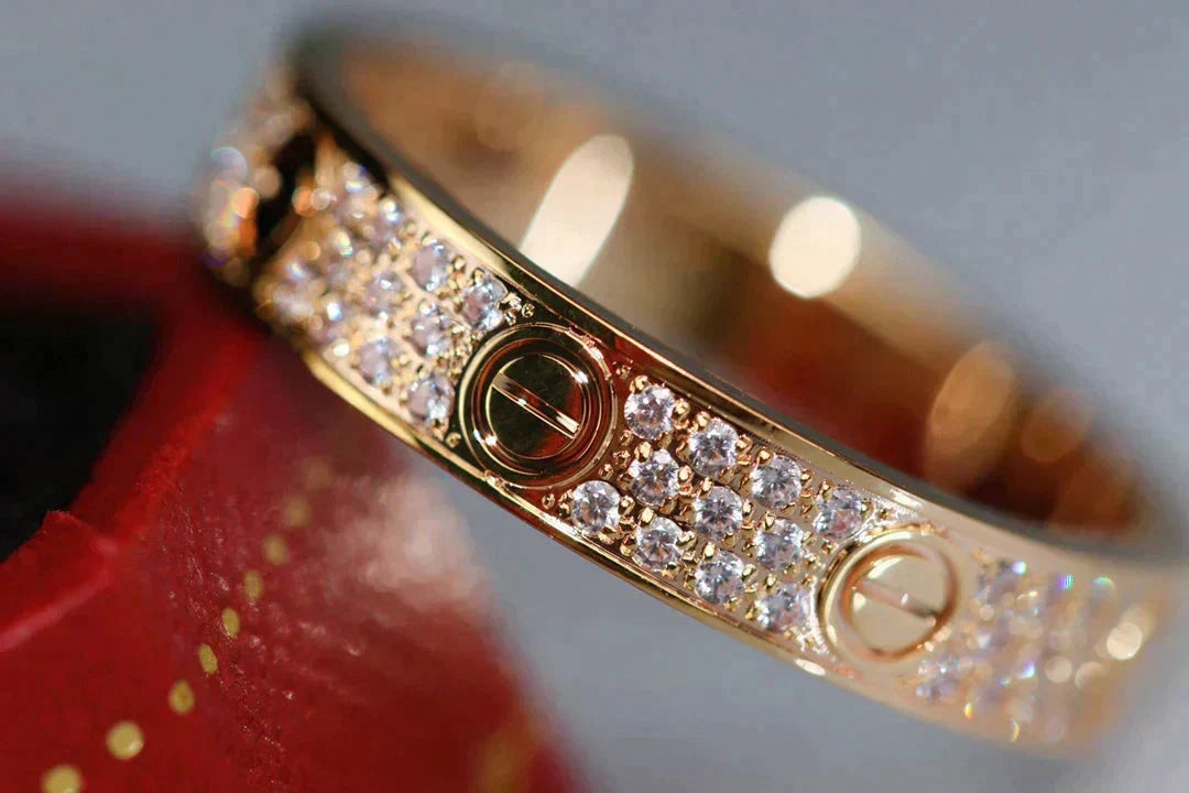 [⭐Hinora Jewelry]LOVE RING 3.6MM DIAMOND PAVED