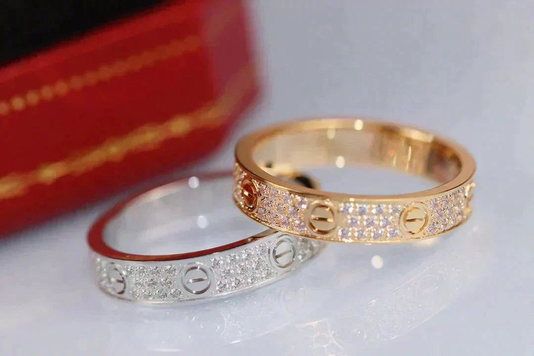 [⭐Hinora Jewelry]LOVE RING 3.6MM DIAMOND PAVED