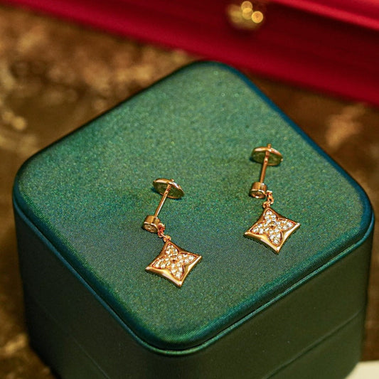 [⭐Hinora Jewelry]STAR DIAMONDS EARRINGS GOLD