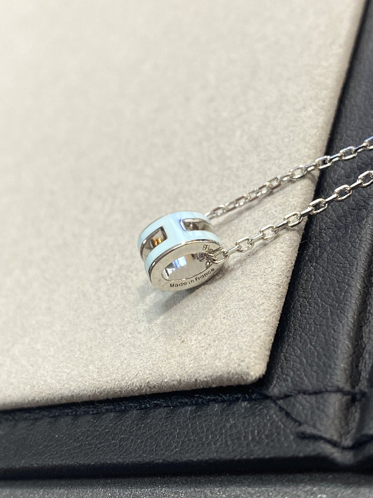 [⭐Hinora Jewelry]POP H LIGHT BLUE NECKLACE