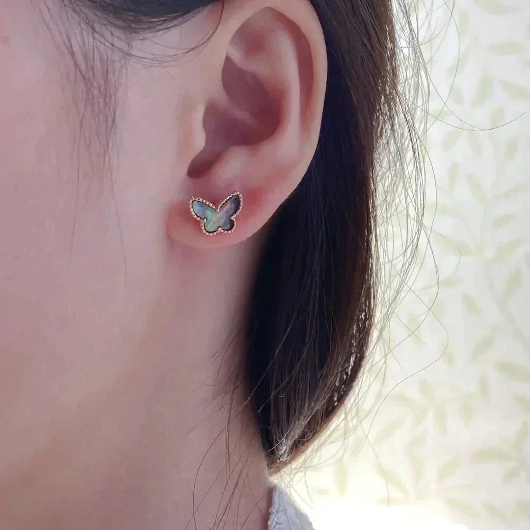 [⭐Hinora Jewelry]BUTTERFLY DARK MOP  EARRINGS