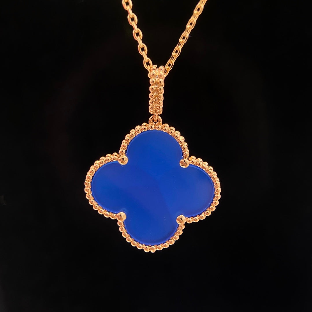 [⭐Hinora Jewelry]CLOVER 25MM NECKLACE TURQUOISE ROSE GOLD