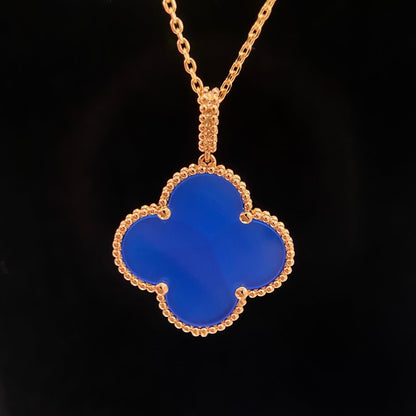 [⭐Hinora Jewelry]CLOVER 25MM NECKLACE TURQUOISE ROSE GOLD